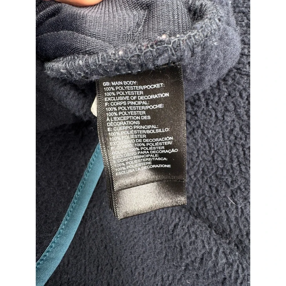 The North Face Mens S Navy Blue Sherpa Fleece Full Zip Jacket Outdoors Gorpcore